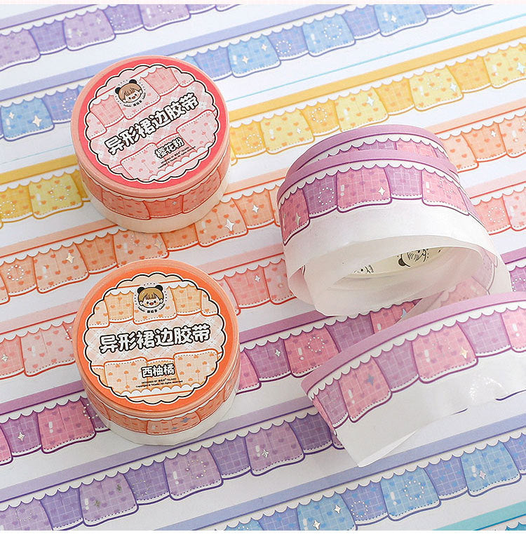 Irregular Skirt Hem Die-cut Stickers