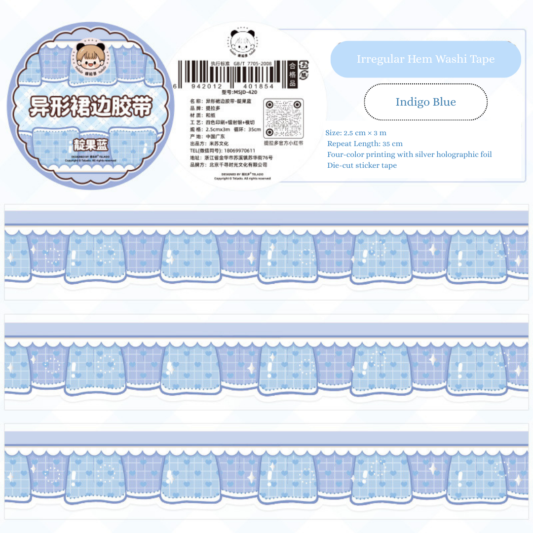 Irregular Skirt Hem Die-cut Stickers