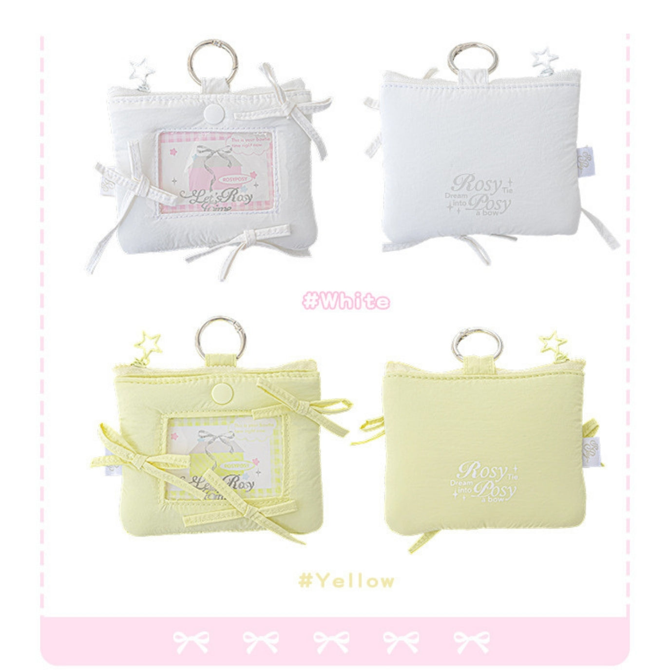 Soft Plush Bow Card Holder