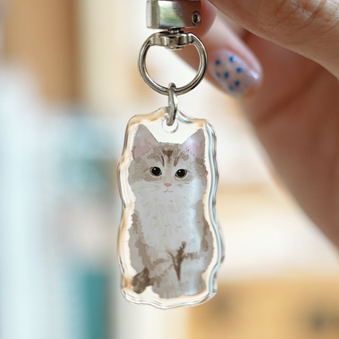 Purrfect Cat Keychains – Original Acrylic Charms