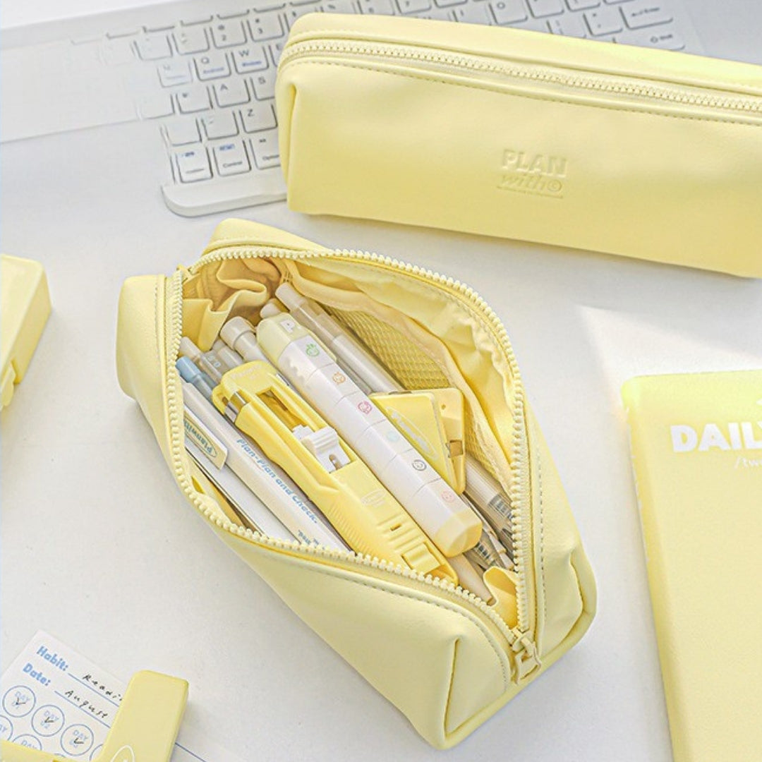 Leather Soft-Open Pencil Case