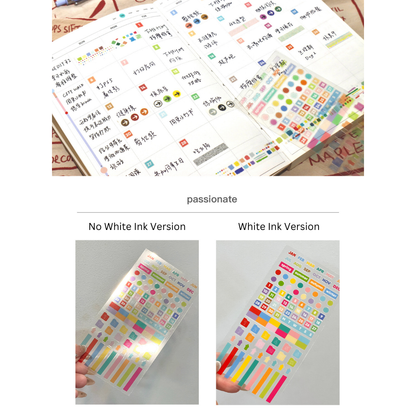 Life Coordinate Index Date Monthly Plan PET Stickers