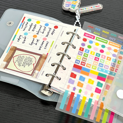 Life Coordinate Index Date Monthly Plan PET Stickers