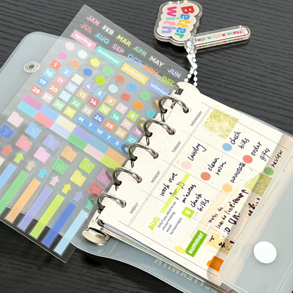 Life Coordinate Index Date Monthly Plan PET Stickers