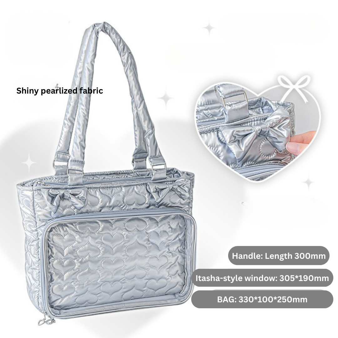 Light & Soft Cotton Shoulder Bag Transparent Window