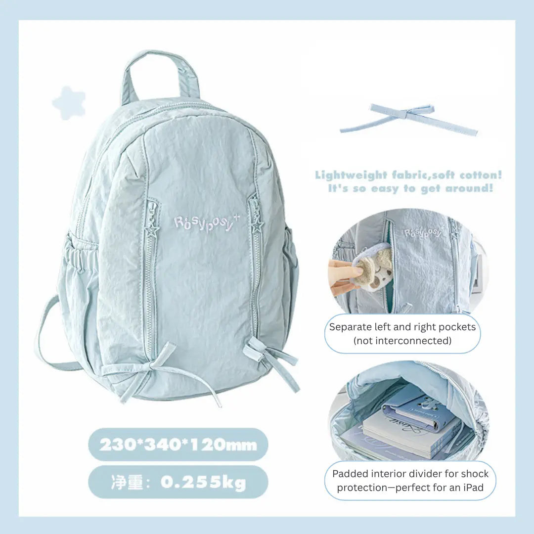 Lightweight Nylon Egg Shaped Daily Backpack
