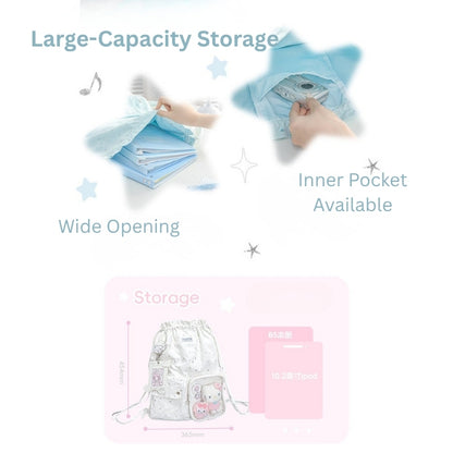 Star River Lightweight Drawstring Ita Bag