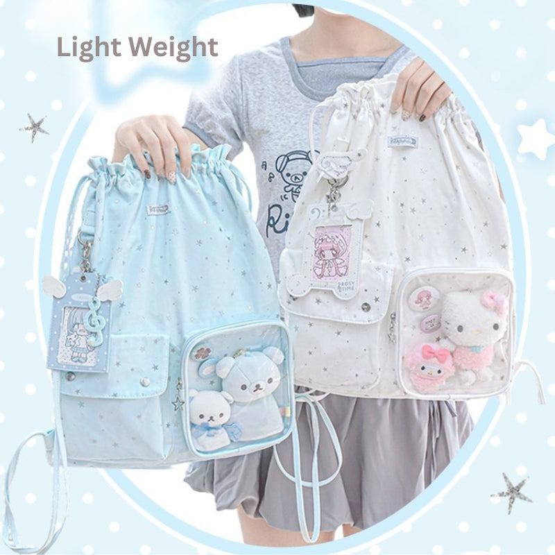 Star River Lightweight Drawstring Ita Bag