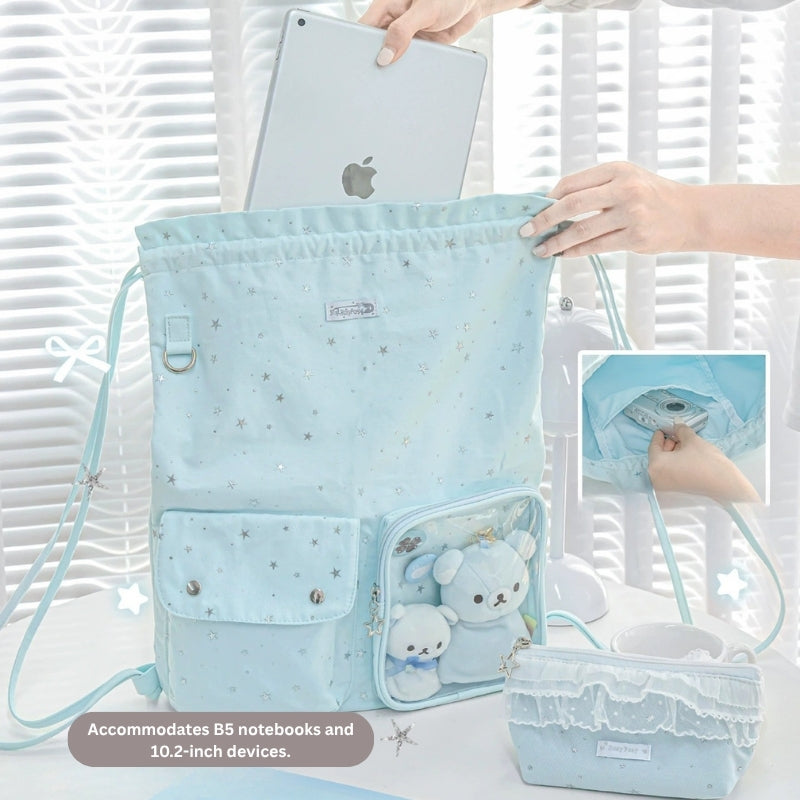 Star River Lightweight Drawstring Ita Bag