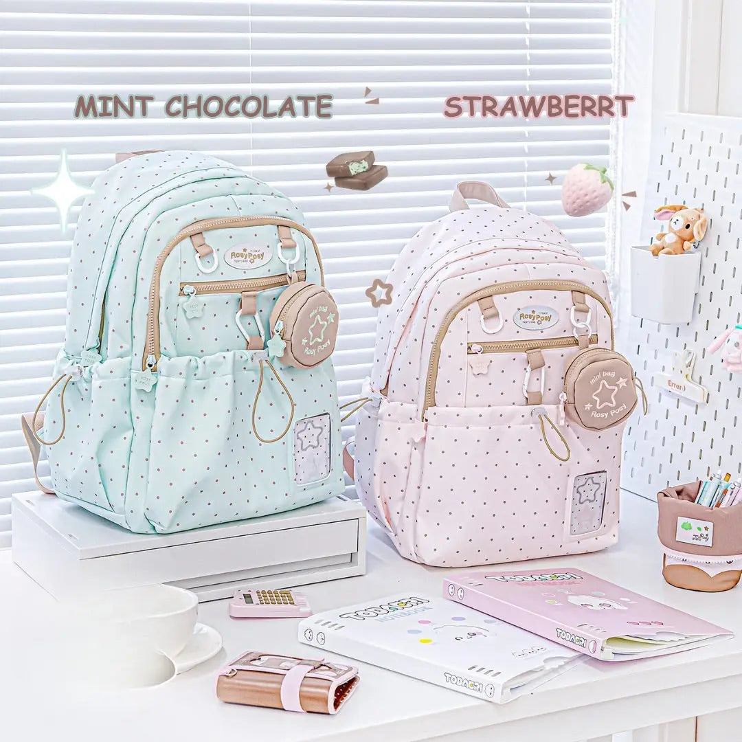 Limited Color Edition – Cream Star Drawstring Backpack - ChicChoi