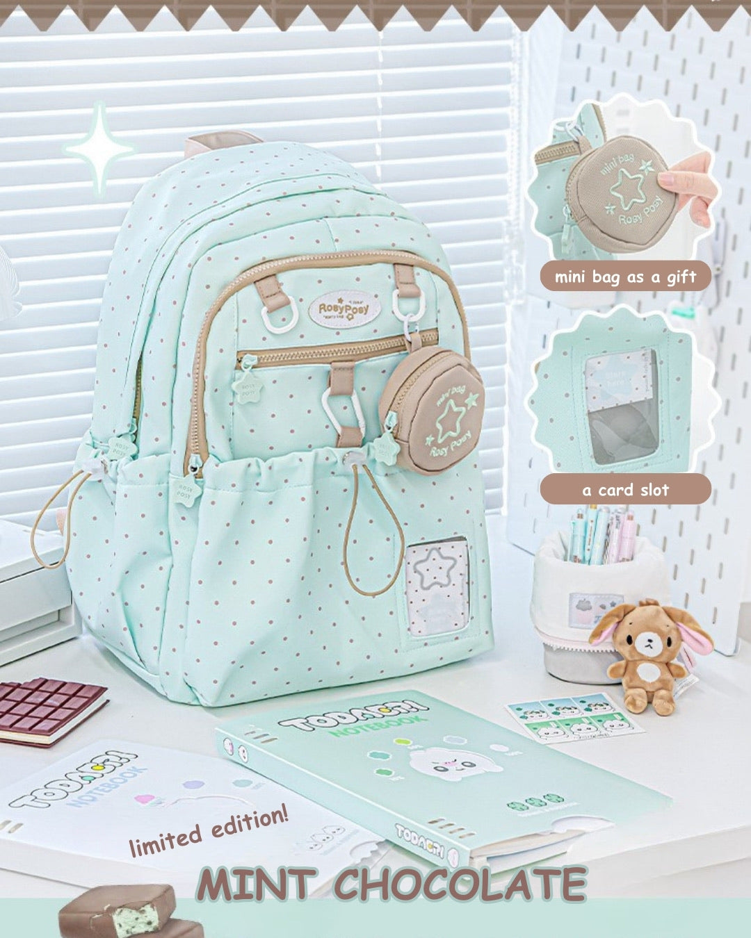 Limited Color Edition – Cream Star Drawstring Backpack