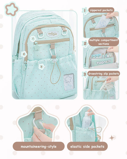 Limited Color Edition – Cream Star Drawstring Backpack