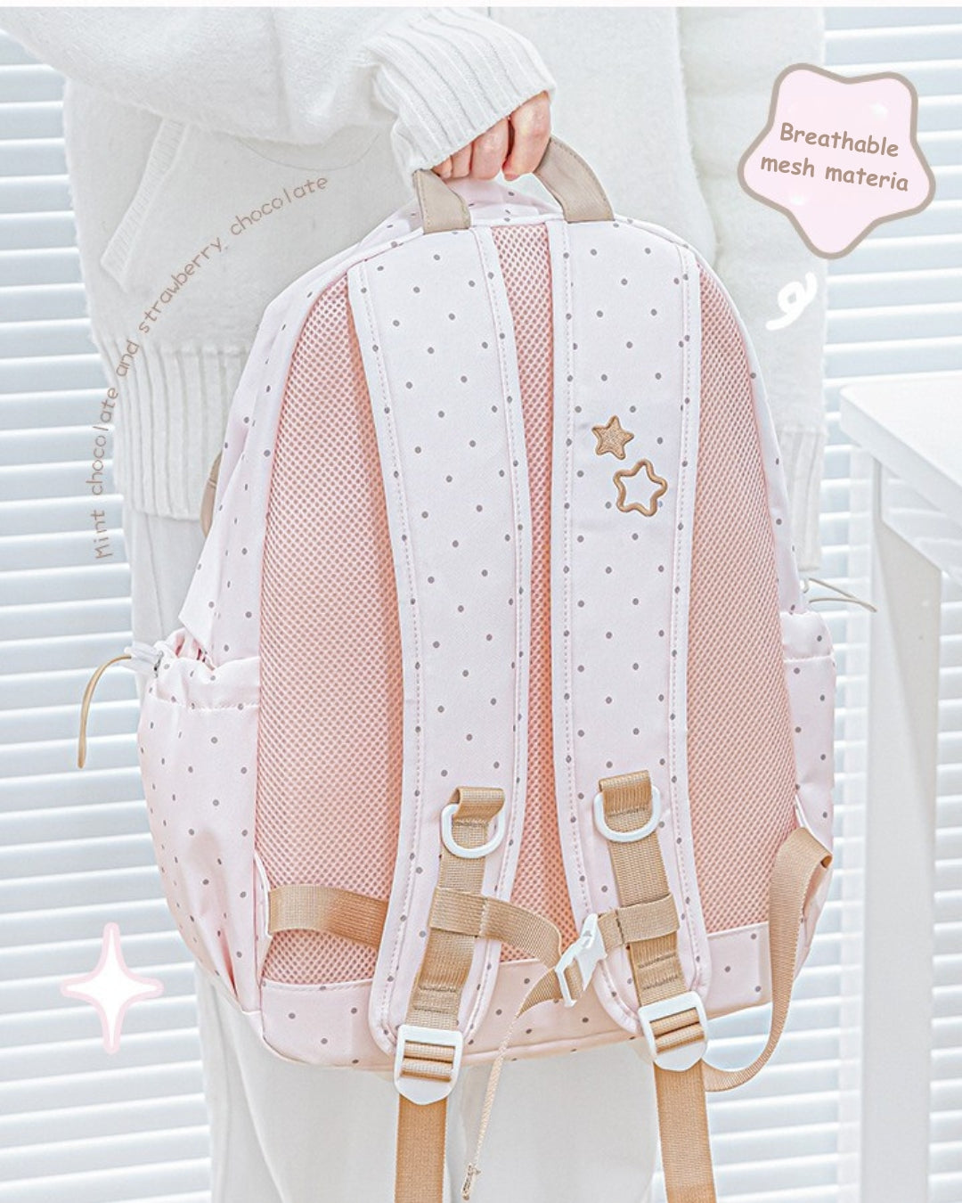 Limited Color Edition – Cream Star Drawstring Backpack