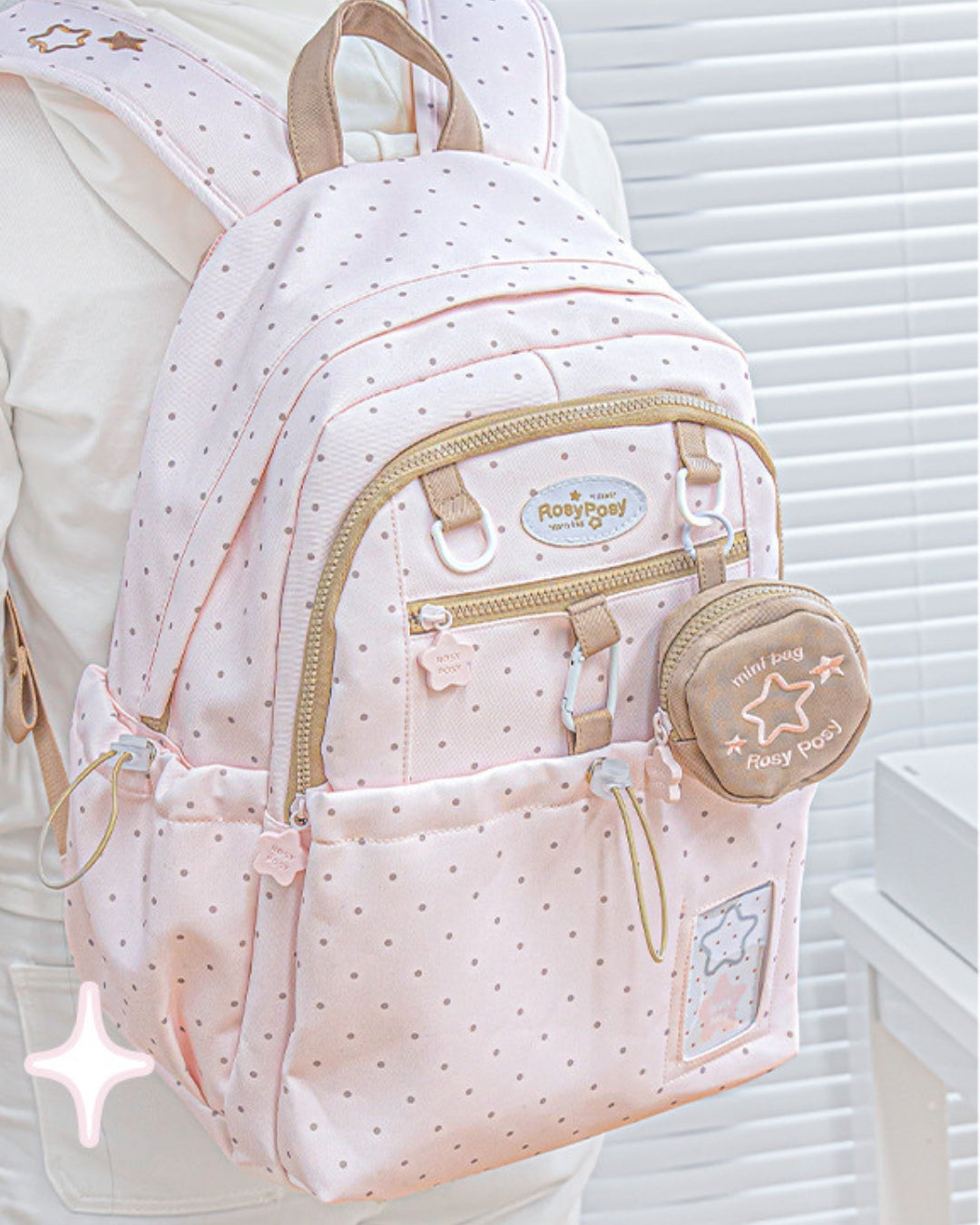 Limited Color Edition – Cream Star Drawstring Backpack
