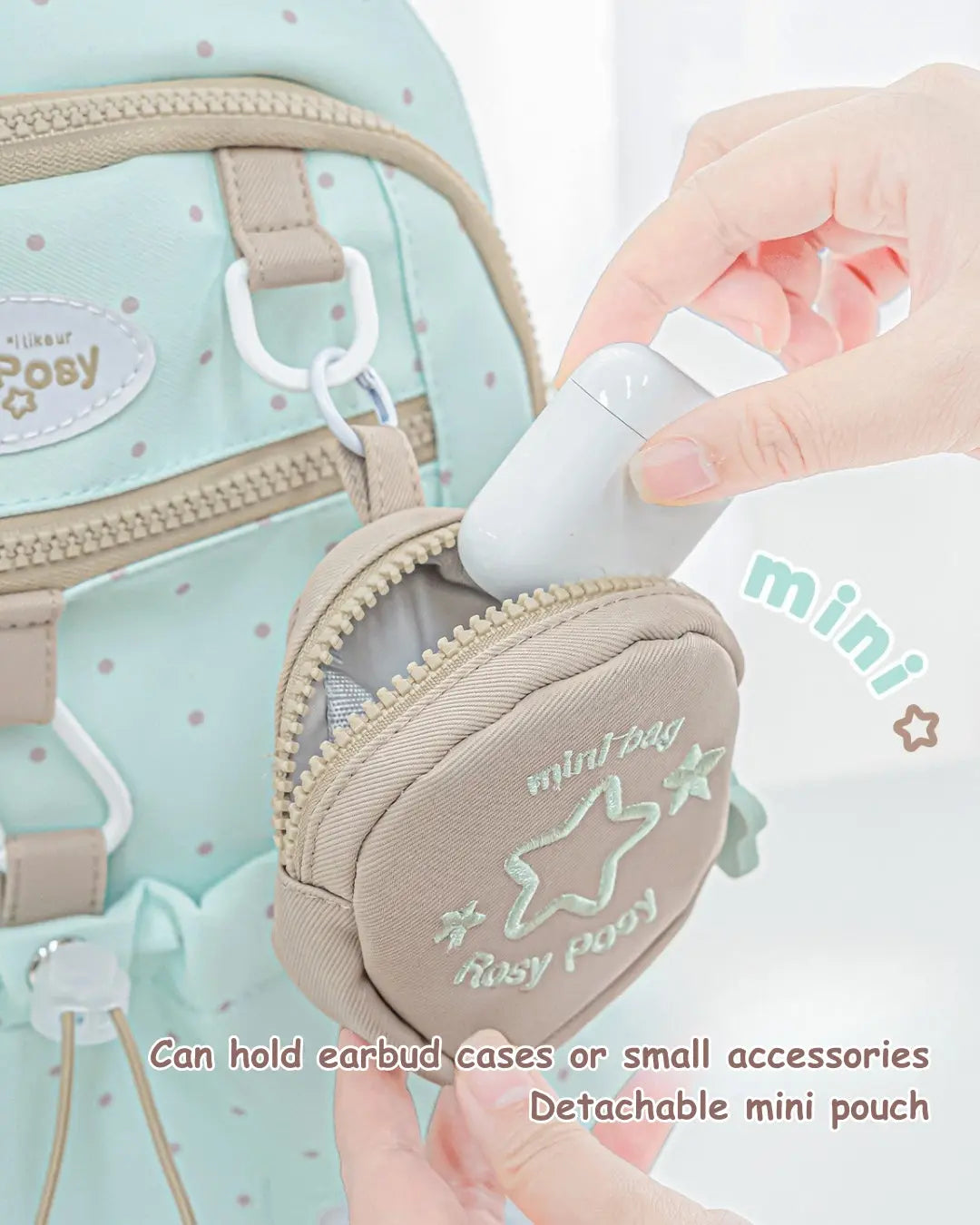 Limited Color Edition – Cream Star Drawstring Backpack