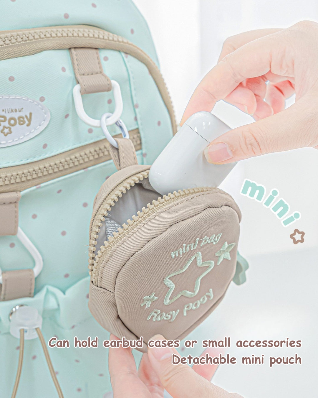 Limited Color Edition – Cream Star Drawstring Backpack