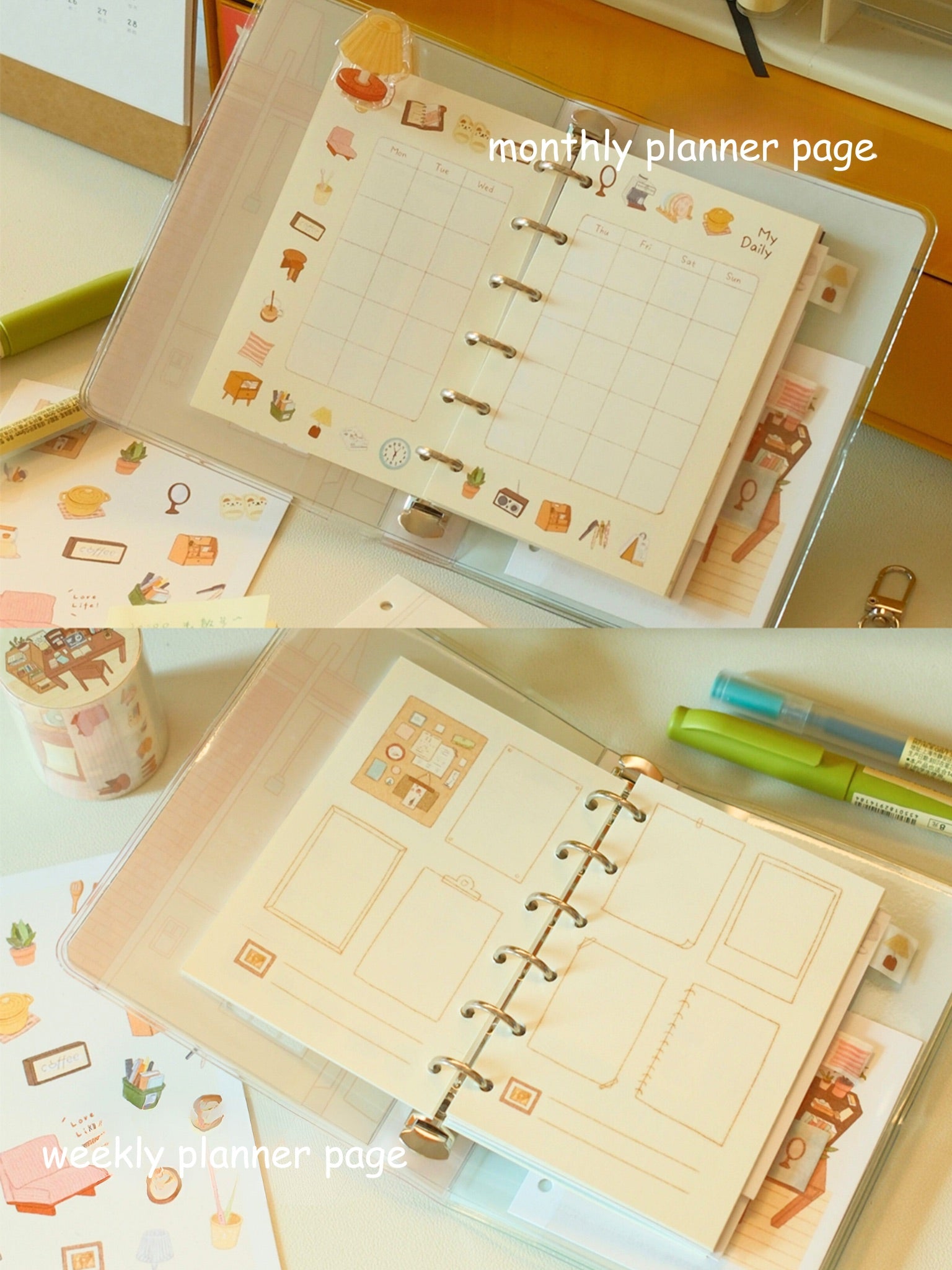 Little Room Monthly Planner Refill & Binder – M5 / A7 / A6per Sizes