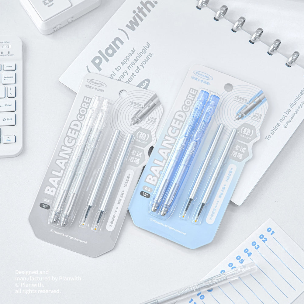 Low Gravity Efficiency Gel Pen Set, 0.5mm Black