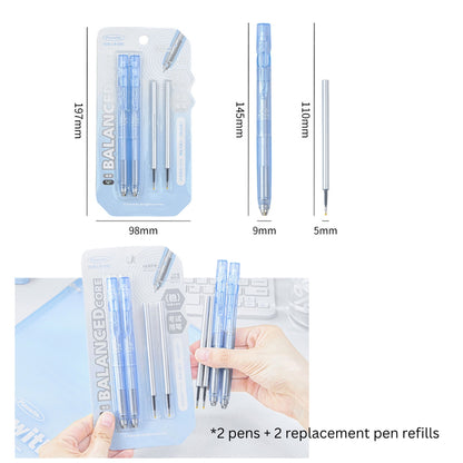 Low Gravity Efficiency Gel Pen Set, 0.5mm Black