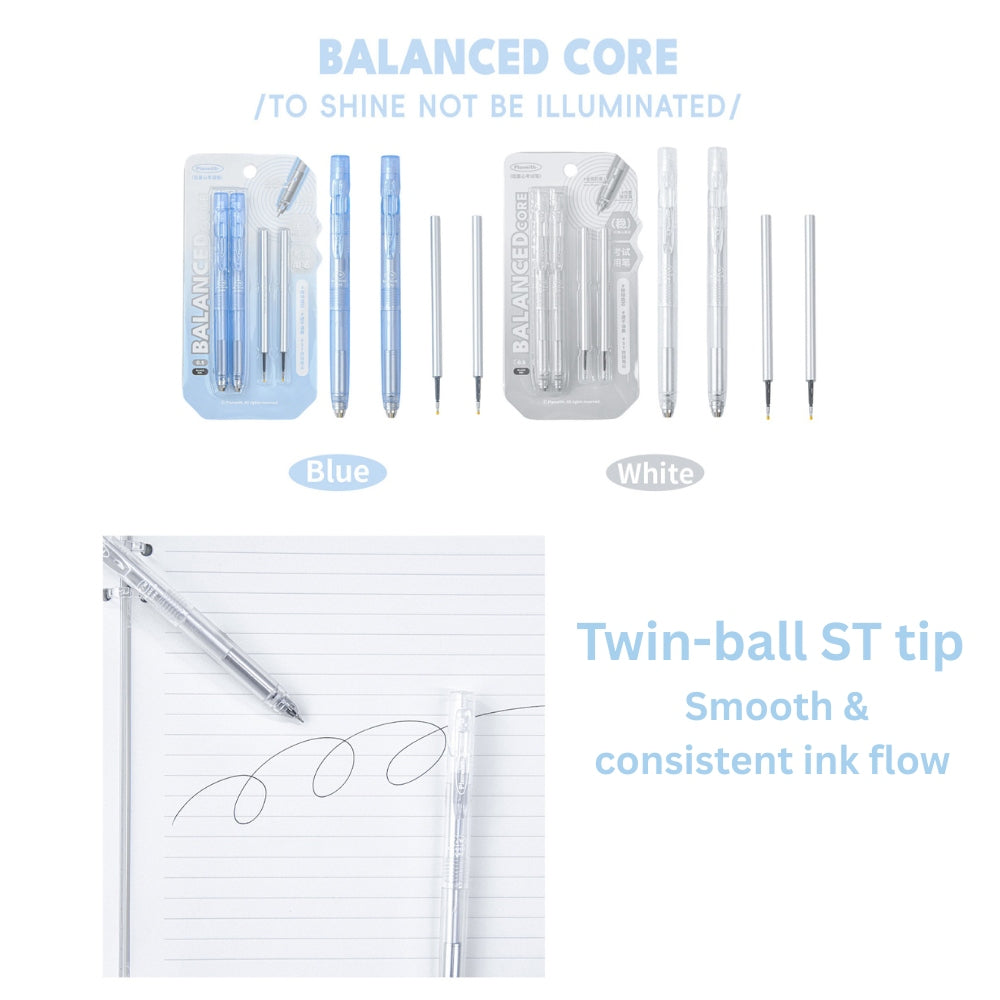 Low Gravity Efficiency Gel Pen Set, 0.5mm Black