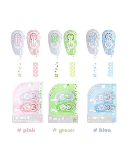 Lucky Clover PET Decorative Tape for Journaling & Note-Taking