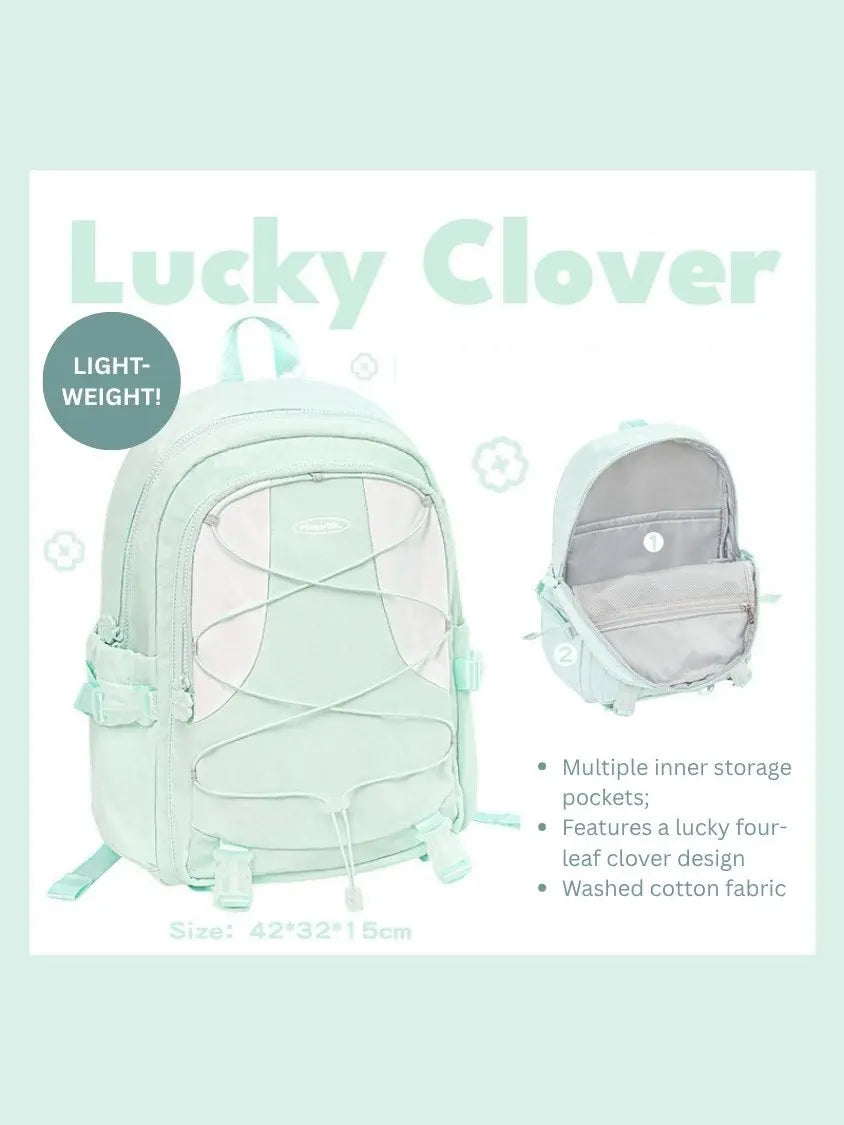 Lucky Clover Light Weight Backpack - ChicChoi