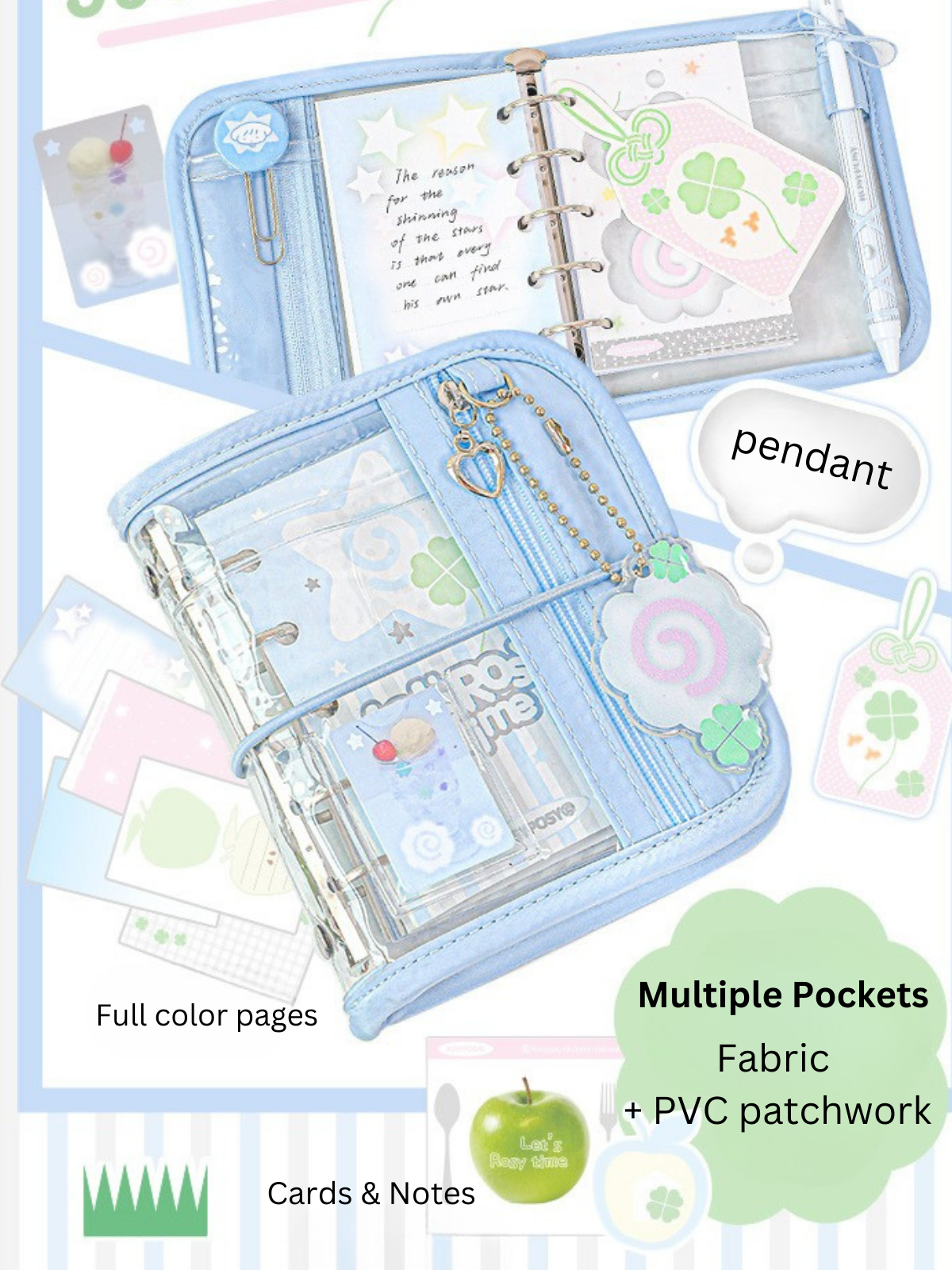 M5 Loose-Leaf Coil Notebooks with A Transparent Window