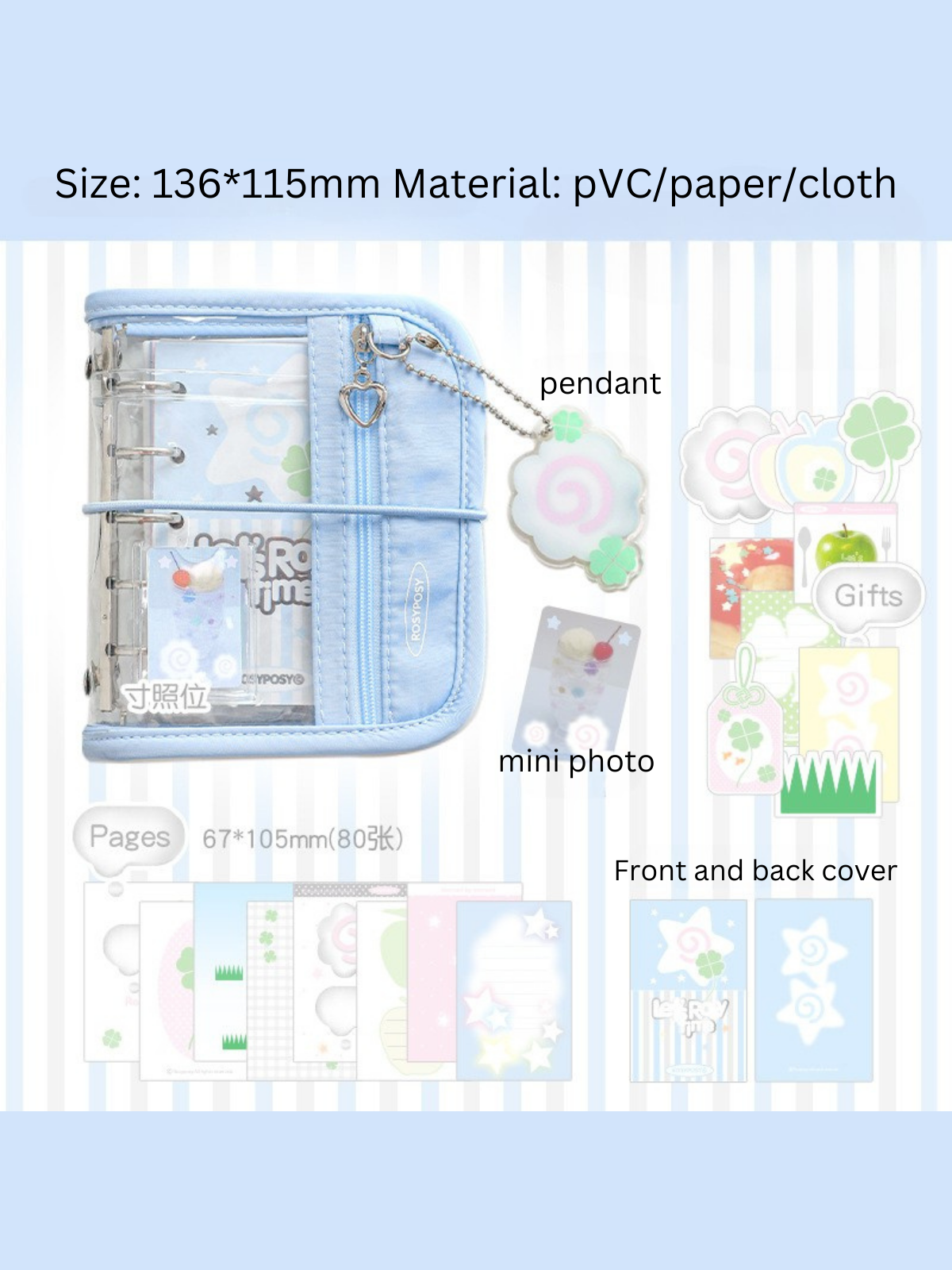 M5 Loose-Leaf Coil Notebooks with A Transparent Window