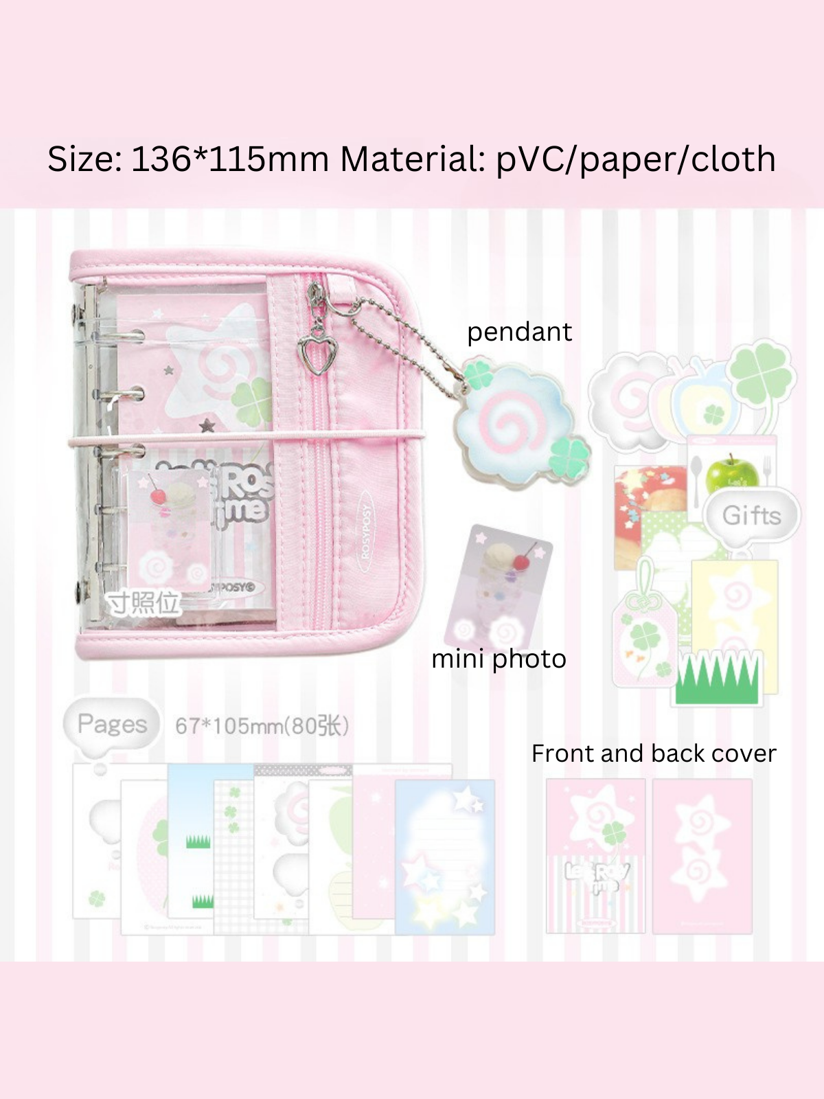 M5 Loose-Leaf Coil Notebooks with A Transparent Window