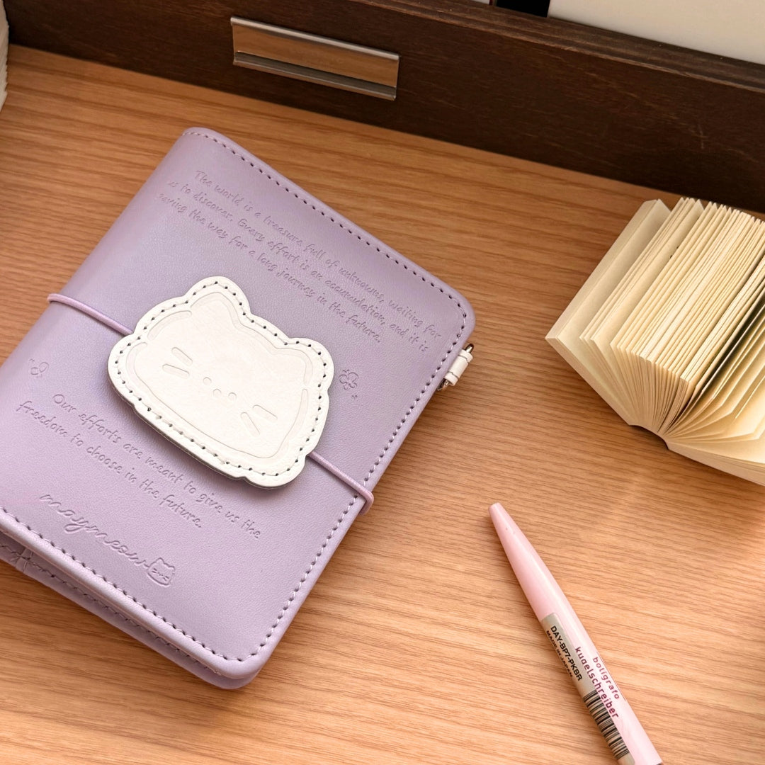 M5 Magnetic Cat Leather Binder Cover