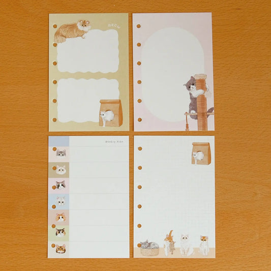 "Meow Moments" Kitty Series Loose-Leaf Planner & Refills - M5/A7/A6per ChicChoi