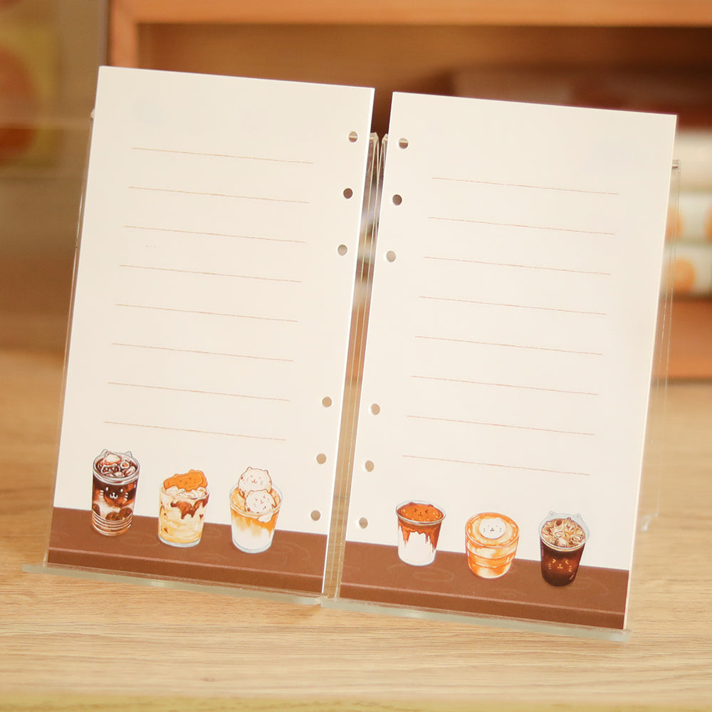 Cat Café M5/A7/A6 Notebook Refill Pages