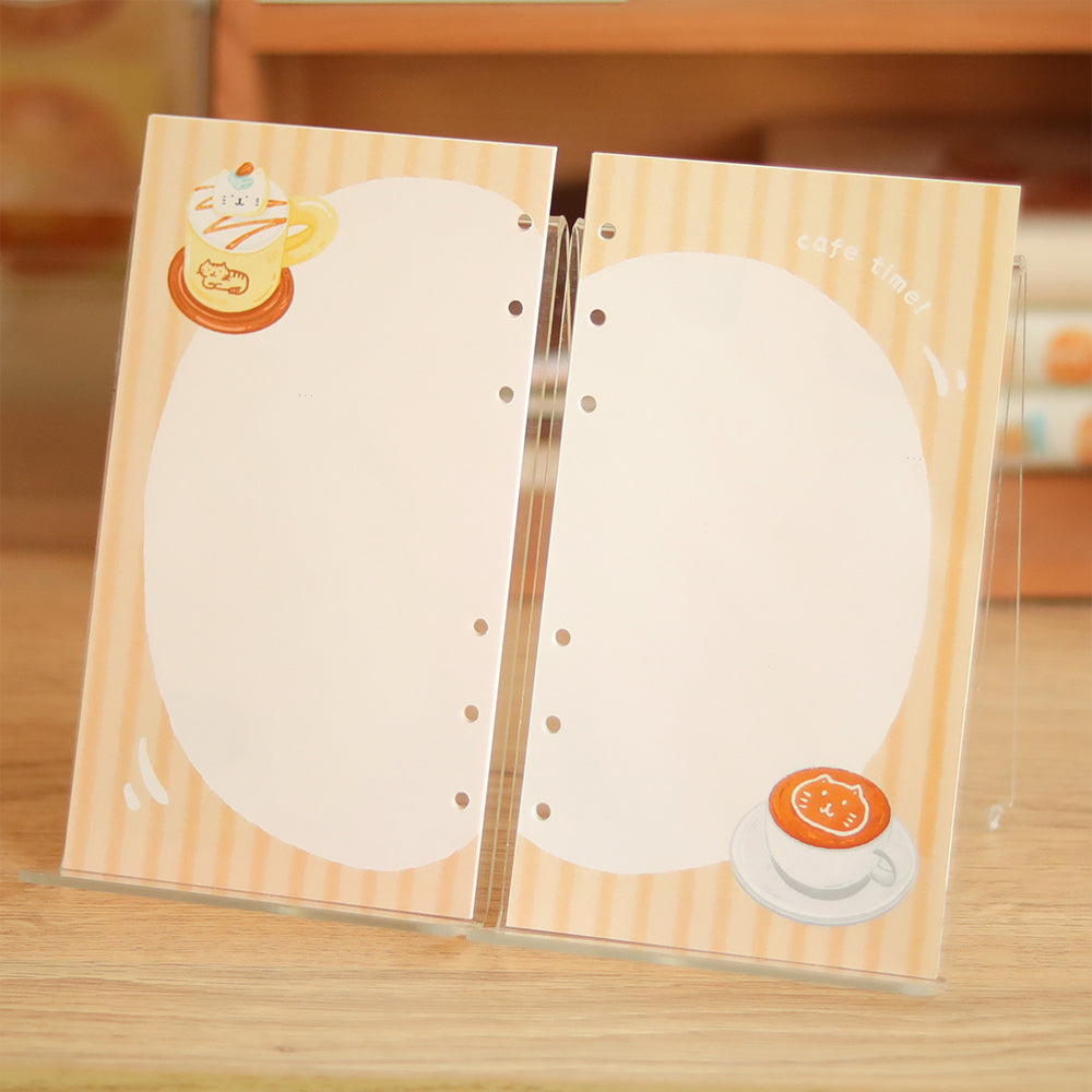 Cat Café M5/A7/A6 Notebook Refill Pages