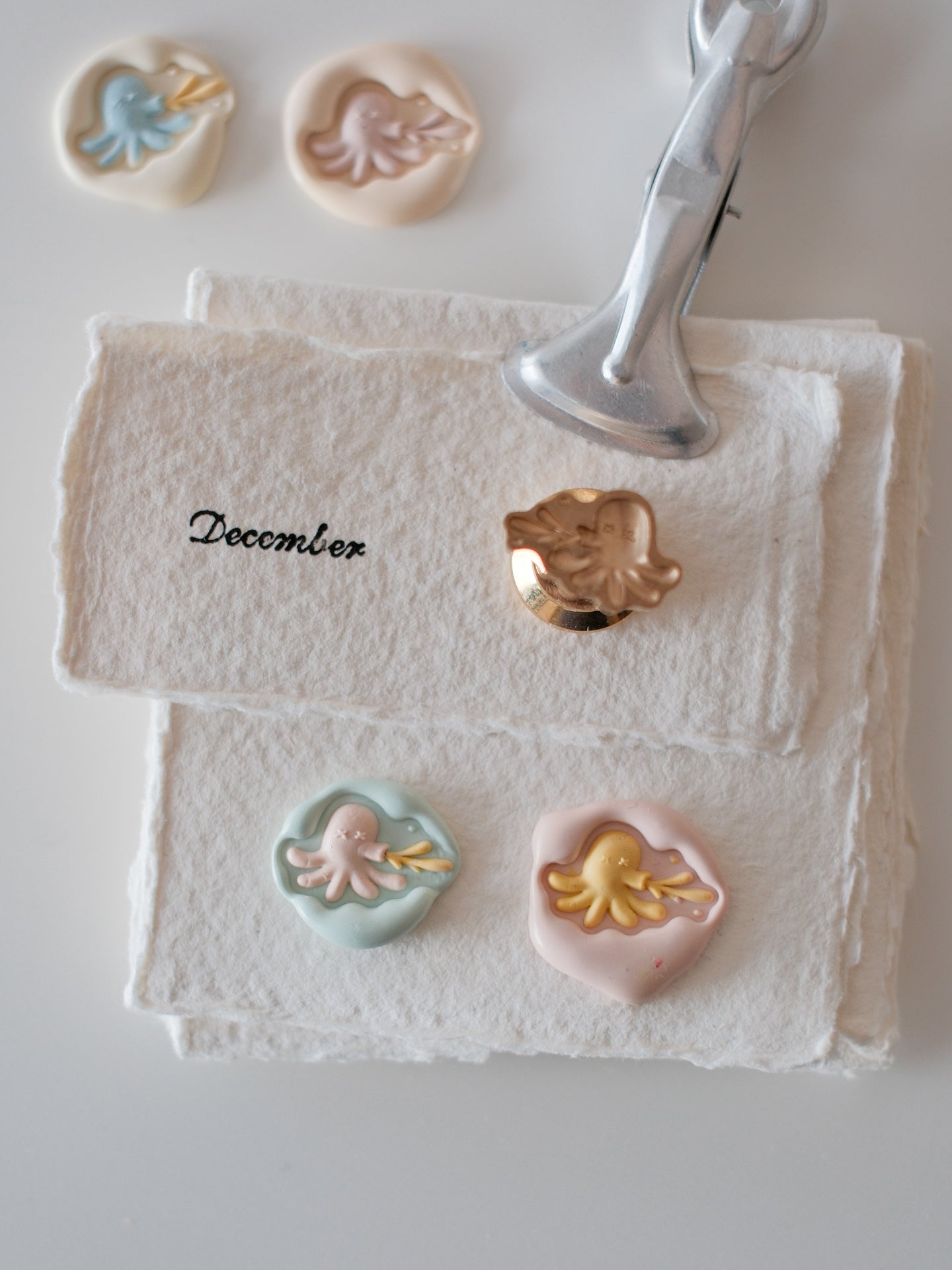 Brass Relief Food/Dessert Themes Wax Seal Stamps Head & Wooden Handle