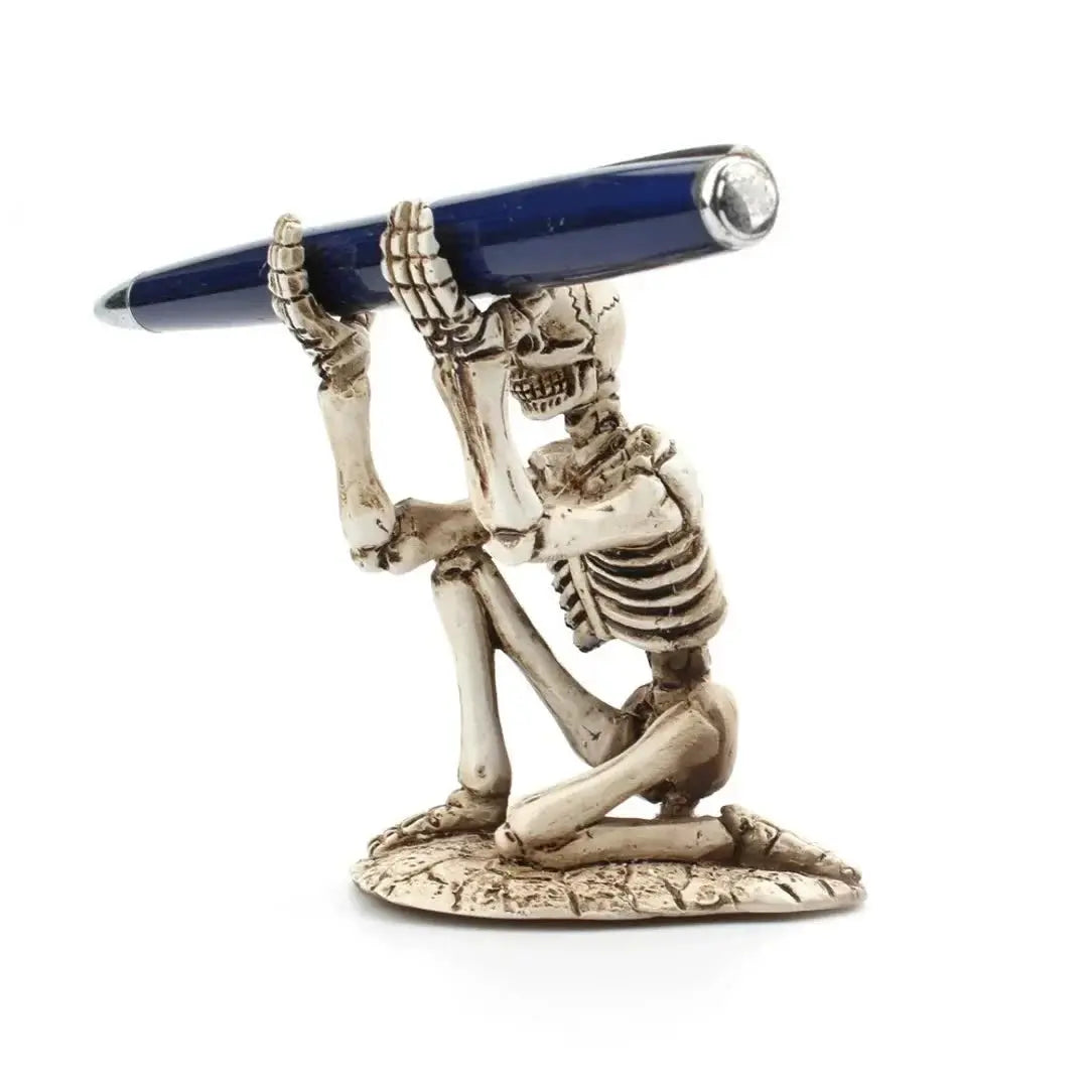 Mini Skull Pen Holder Halloween Desk Organizer & Decor