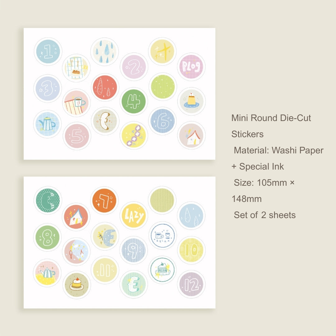 Sweet Moments Series Die-cut Stickers & Washi Tapes