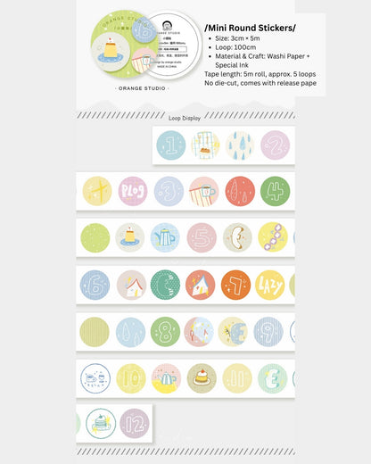 Sweet Moments Series Die-cut Stickers & Washi Tapes