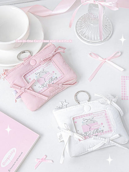 Soft Plush Bow Card Holder