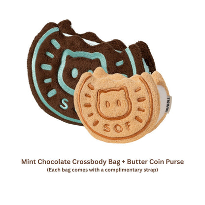 Original Cookie Cat Plush Coin Purse & Crossbody Bag