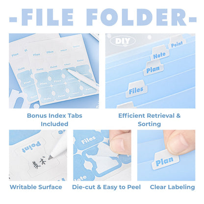 NOUS A4 Accordion File Folder - Polka Dot Edition