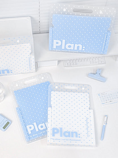 NOUS A4 Accordion File Folder - Polka Dot Edition