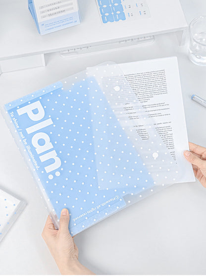 NOUS A4 Accordion File Folder - Polka Dot Edition