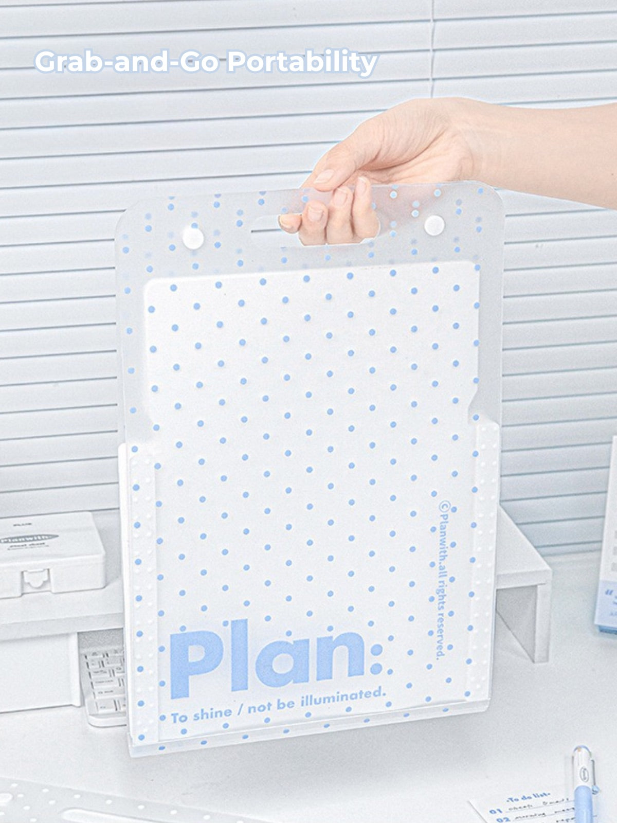 NOUS A4 Accordion File Folder - Polka Dot Edition