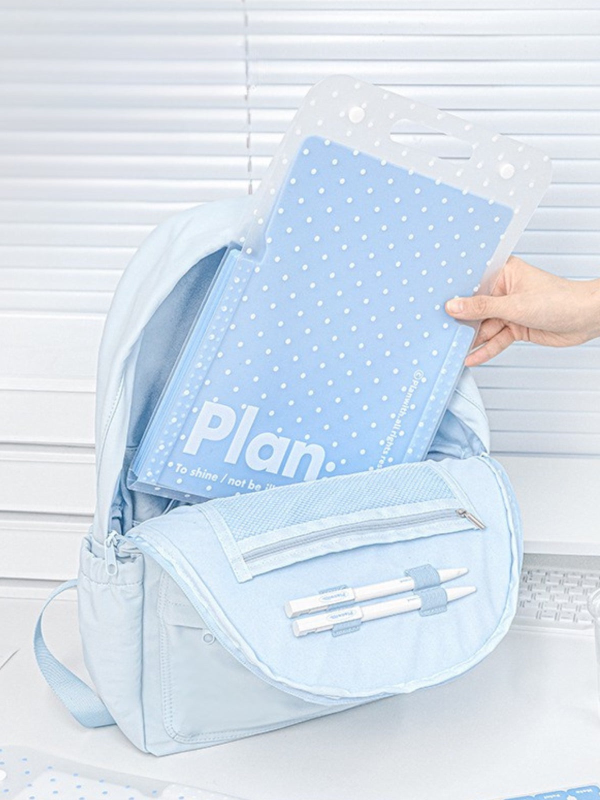 NOUS A4 Accordion File Folder - Polka Dot Edition