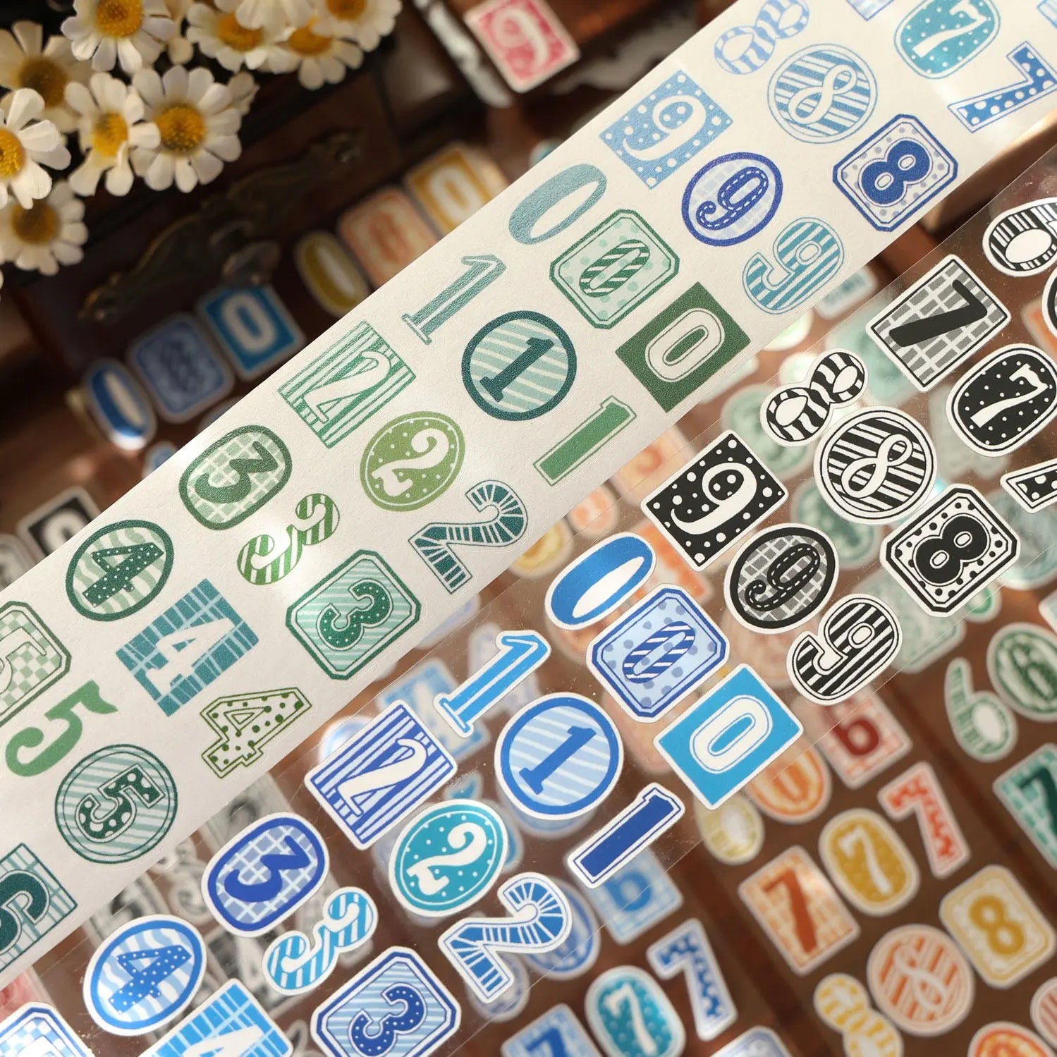 Number Match Stickers – Die-Cut Washi & PET Rolls ChicChoi