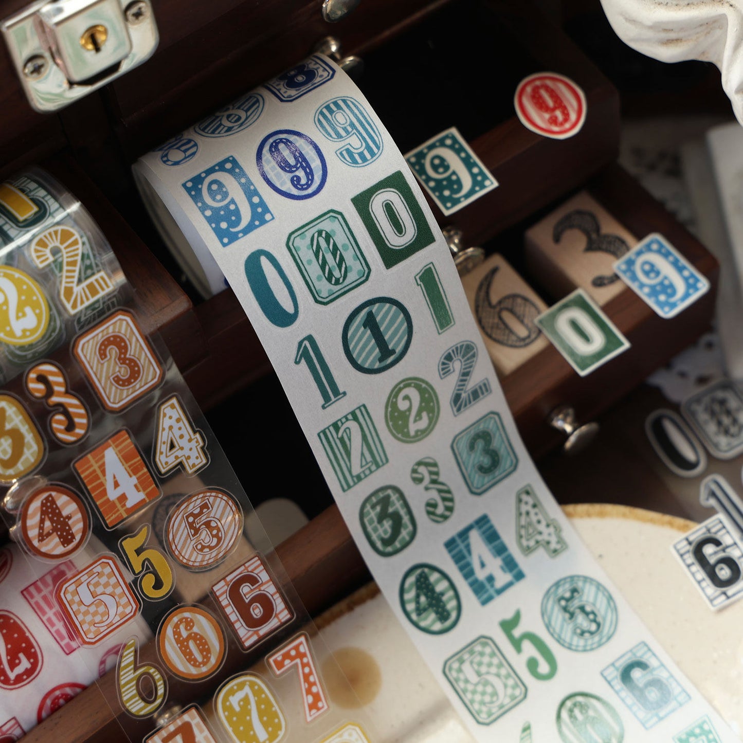 Number Match Stickers – Die-Cut Washi & PET Rolls