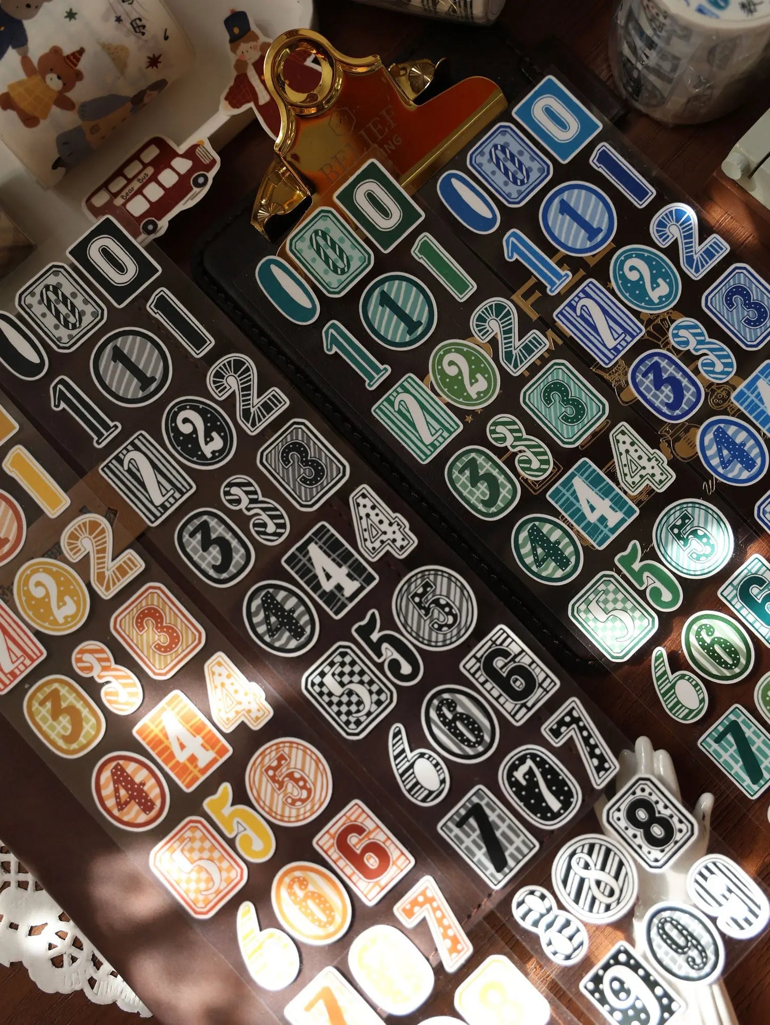 Number Match Stickers – Die-Cut Washi & PET Rolls ChicChoi
