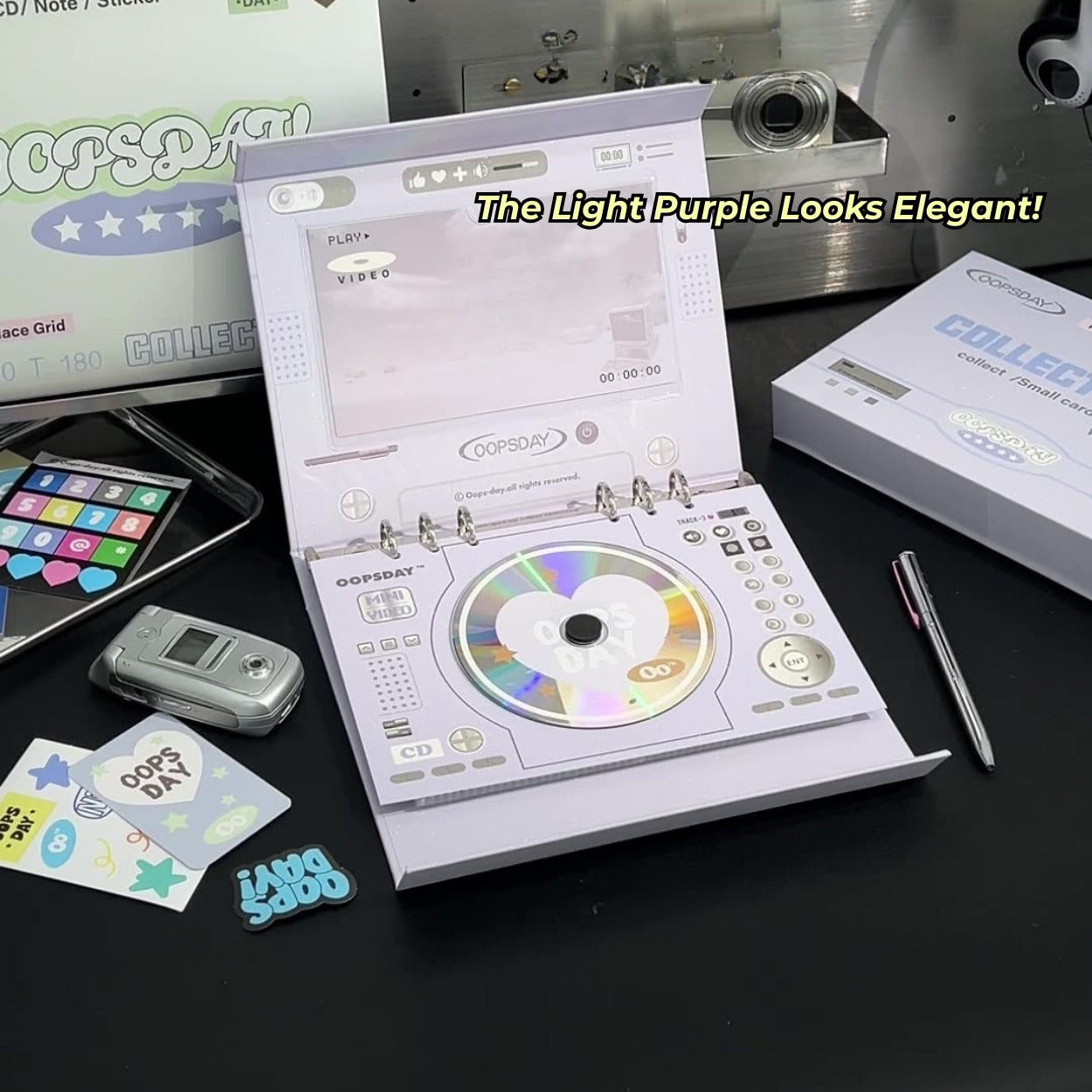 OOPSDAY Retro Style 4-Pocket Card Binder