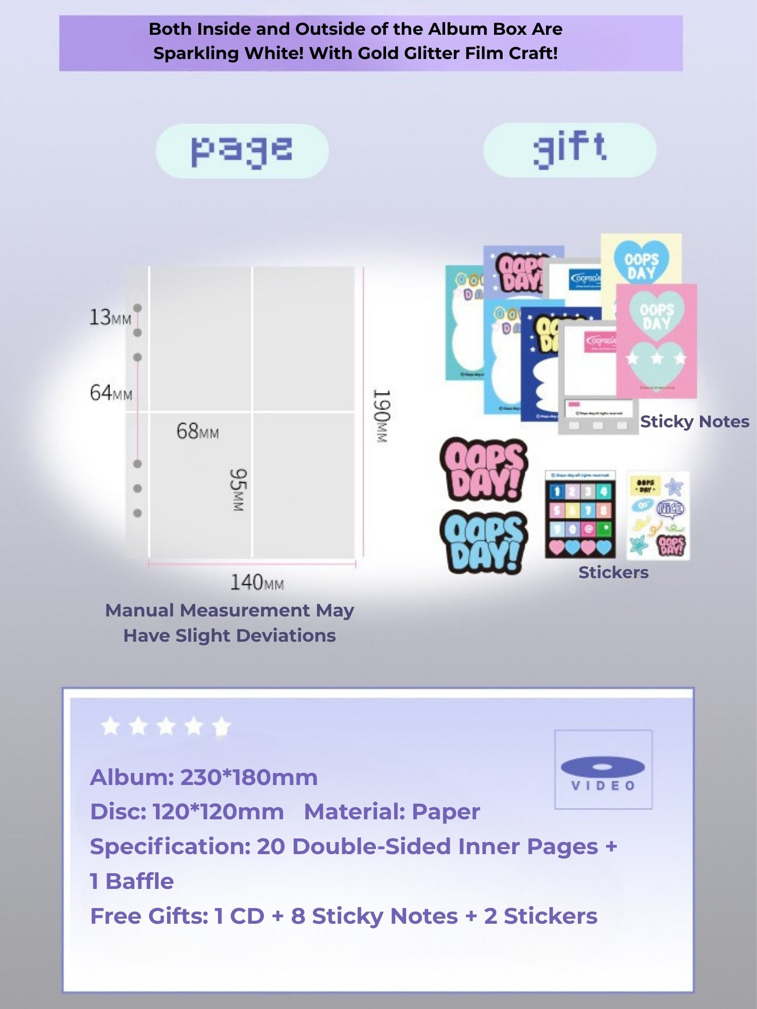 OOPSDAY Retro Style 4-Pocket Card Binder