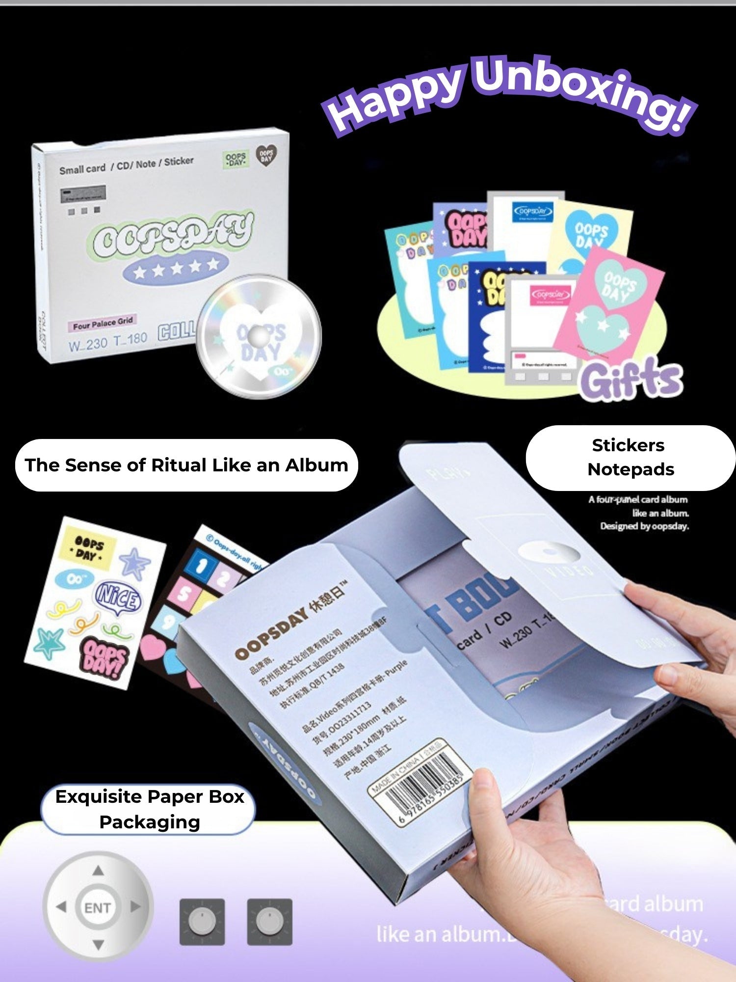 OOPSDAY Retro Style 4-Pocket Card Binder